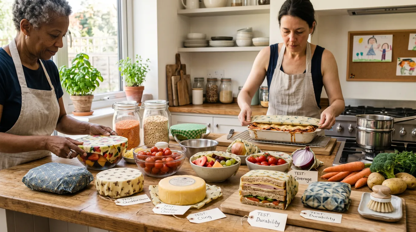 Premium reusable beeswax wraps used to keep food fresh naturally