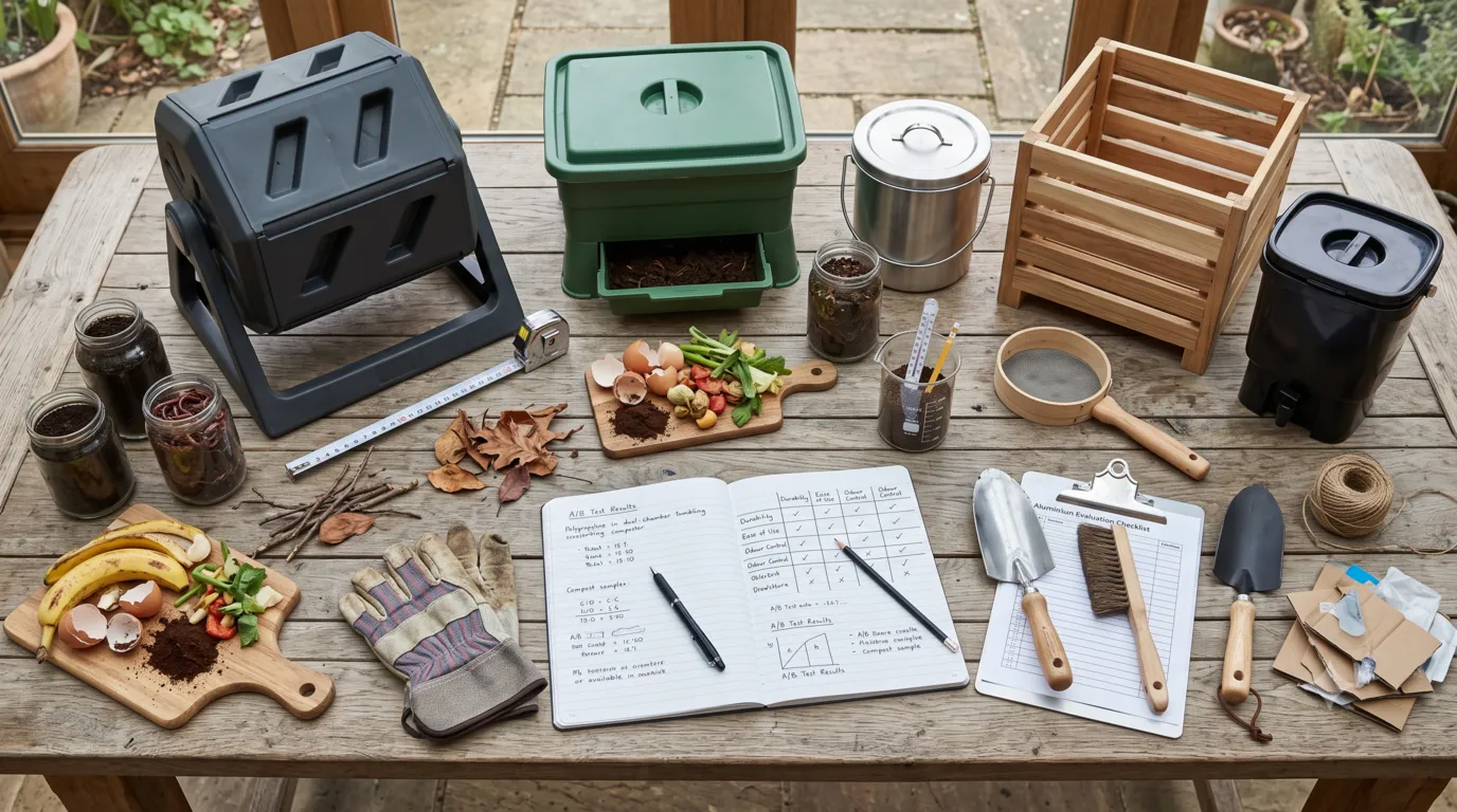 Expert comparison of compost bins based on capacity, airflow, durability, odor control, and ease of use
