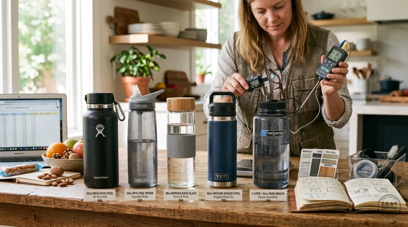 Expert testing reusable water bottles for quality durability and performance