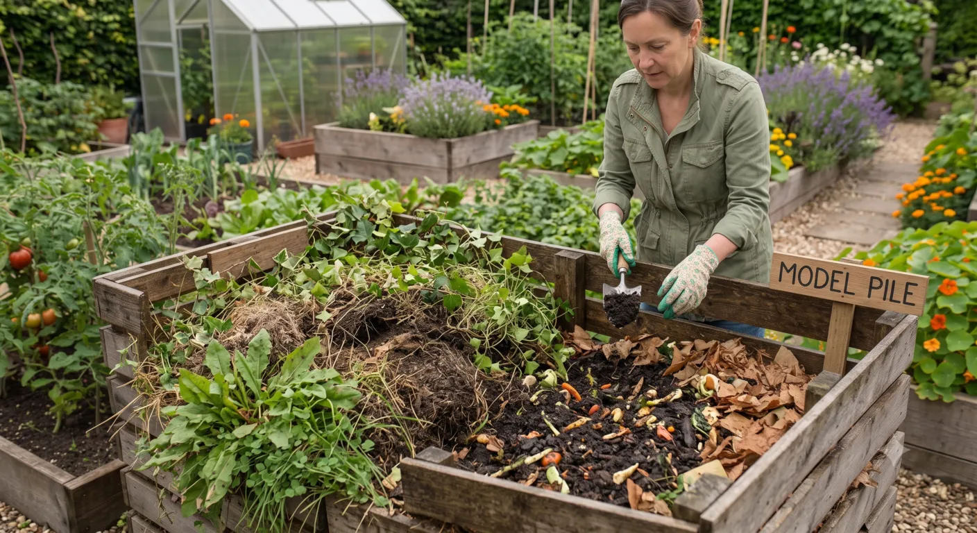 Comparison of neglected and properly maintained backyard compost piles.